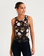 American Eagle Outfitters Ae High Neck Floral Bodysuit