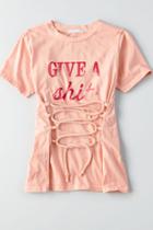 American Eagle Outfitters Don't Ask Why Corset Graphic T-shirt