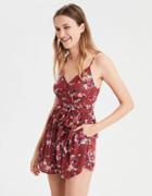 American Eagle Outfitters Ae Floral Tie-front Romper