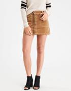 American Eagle Outfitters Ae Button-front Corduroy Skirt
