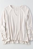 American Eagle Outfitters Ae Soft & Sexy Plush Pointelle Sweater