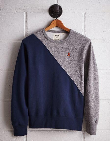 Tailgate Men's Illinois Colorblock Sweatshirt