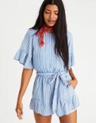 American Eagle Outfitters Ae Open-back Ruffle Romper