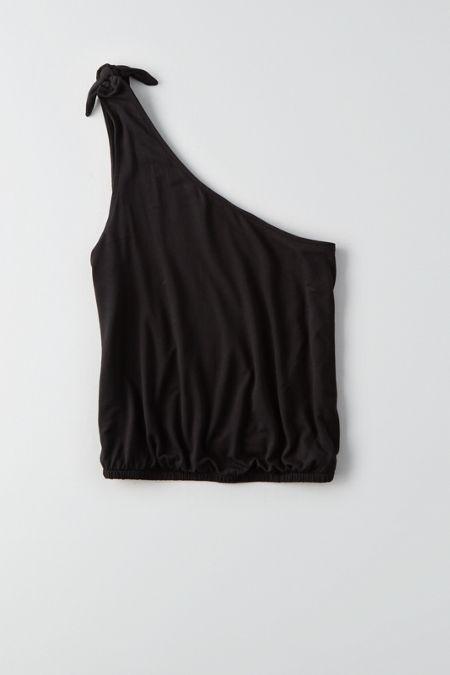 American Eagle Outfitters Ae One Shoulder Tie Tank
