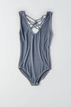 American Eagle Outfitters Ae Strappy Ribbed Bodysuit