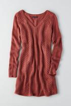 American Eagle Outfitters Ae V-neck Fit & Flare Sweater Dress