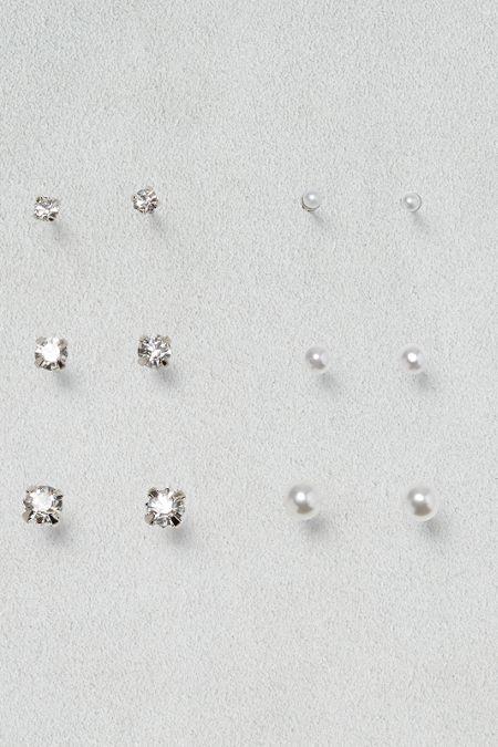 American Eagle Outfitters Ae Crystals & Pearls Earring 6-pack