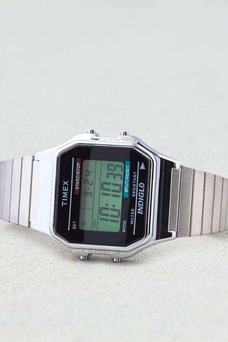 American Eagle Outfitters Timex Silver Digital Watch