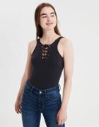 American Eagle Outfitters Ae Grommet Lace Up Bodysuit