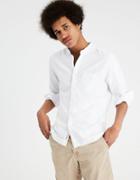 American Eagle Outfitters Ae Banded Collar Button-down Oxford Shirt