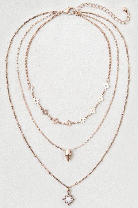 American Eagle Outfitters Ae Star Charm Gold Layered Necklace