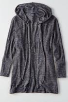 American Eagle Outfitters Ae Plush Hooded Cardigan