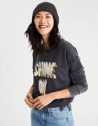 American Eagle Outfitters Ae Metallic Graphic Sweatshirt