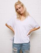 American Eagle Outfitters Don't Ask Why Notch Neck Basic T-shirt
