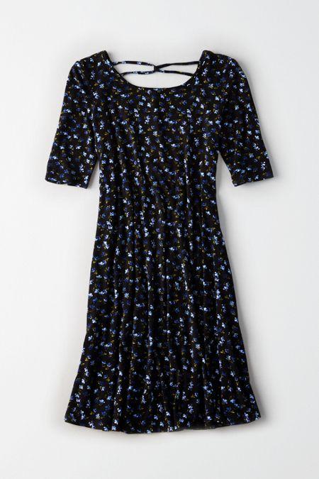 American Eagle Outfitters Ae Strappy Low-back Knit Dress