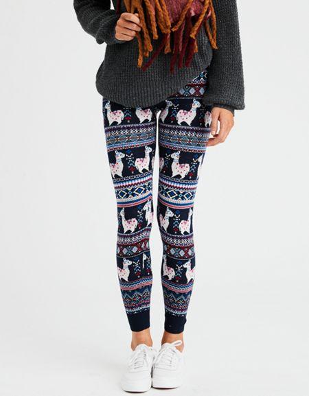 American Eagle Outfitters Ae Llama Fairisle Sweater Legging