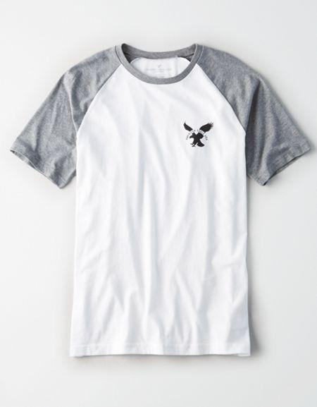 American Eagle Outfitters Ae Raglan Sleeve Graphic Tee