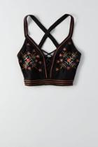American Eagle Outfitters Ae Embroidered Crop Top