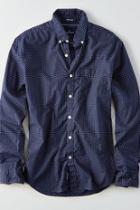 American Eagle Outfitters Ae Micro Dot Poplin Shirt