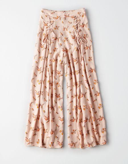 American Eagle Outfitters Ae Double Lace-up Culotte Pant