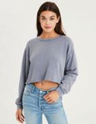 American Eagle Outfitters Ae Super Cropped Crewneck Sweatshirt