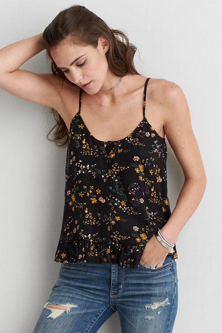 American Eagle Outfitters Ae Ruffle Hem Cami