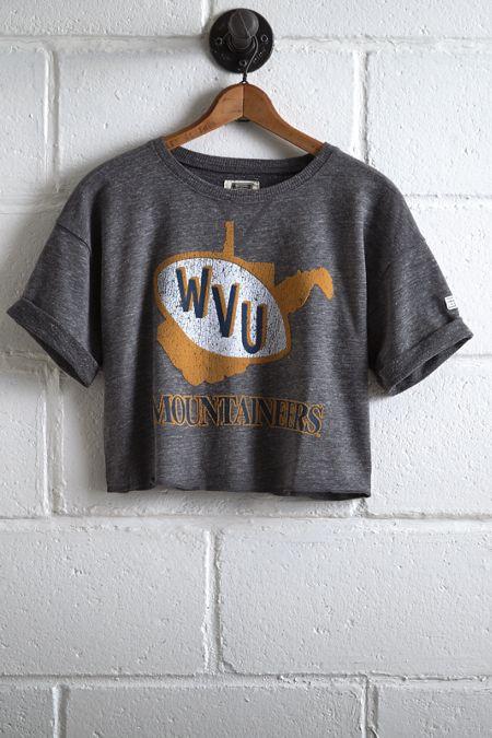 Tailgate Women's Wvu Cropped Sweatshirt