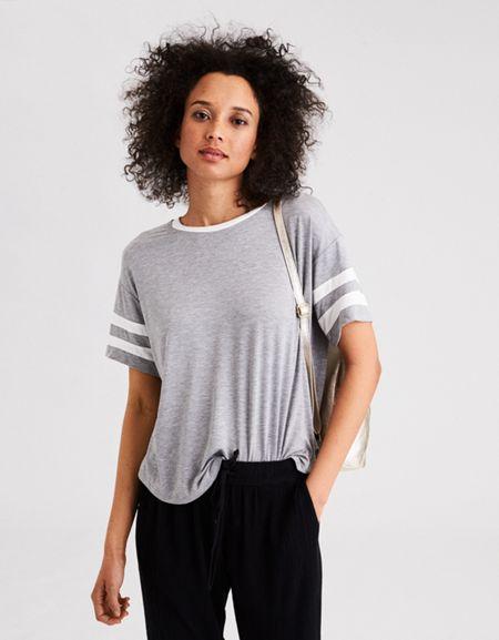 American Eagle Outfitters Ae Soft & Sexy Baseball Tee