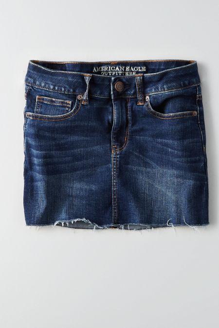 American Eagle Outfitters Ae Dark Wash Five Pocket Skirt