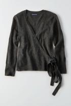 American Eagle Outfitters Ae Cropped Ballet Wrap Sweater