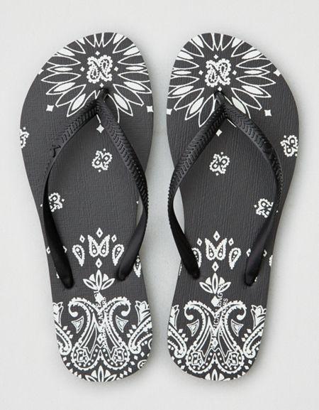 American Eagle Outfitters Ae Bandana Print Eva Flip Flop