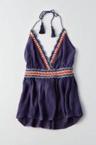 American Eagle Outfitters Ae Crochet Trim Halter Top