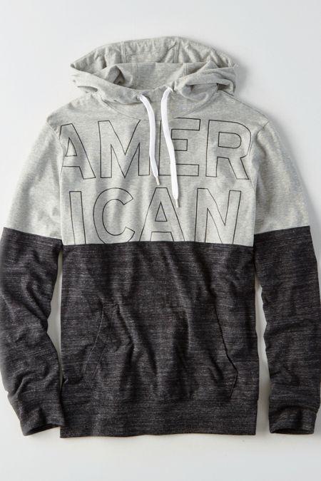 American Eagle Outfitters Ae Flex Colorblock Graphic Hoodie