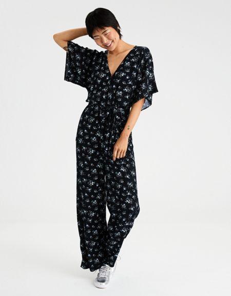 American Eagle Outfitters Ae Woven Kimono Jumpsuit