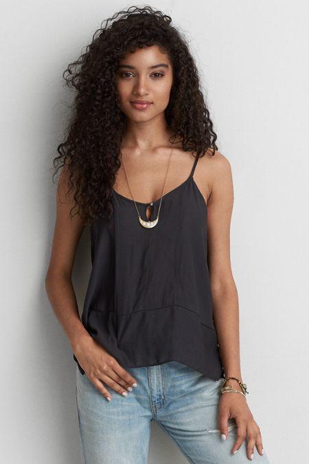 American Eagle Outfitters Ae Button Front Keyhole Cami