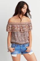 American Eagle Outfitters Ae Off-the-shoulder Ruffle Top