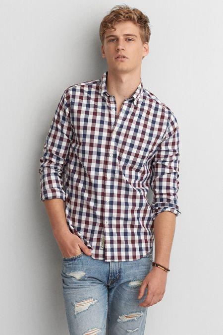American Eagle Outfitters Ae Print Core Flex Shirt