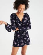 American Eagle Outfitters Ae Ruffle Wrap Romper