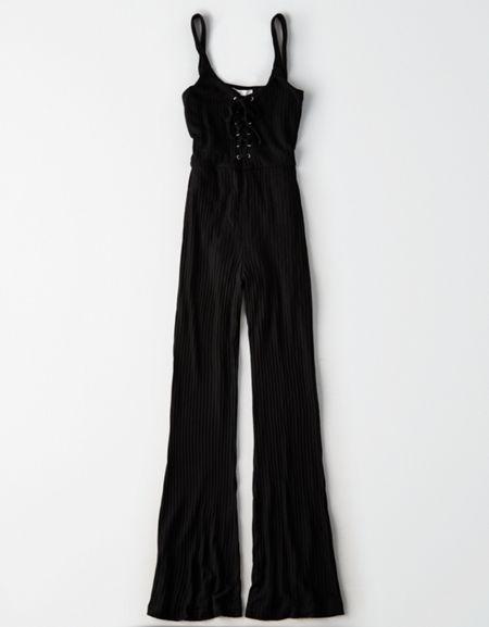 American Eagle Outfitters Don't Ask Why Lace Up Jumpsuit