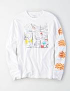 American Eagle Outfitters Ae Nickelodeon Long Sleeve Graphic Tee
