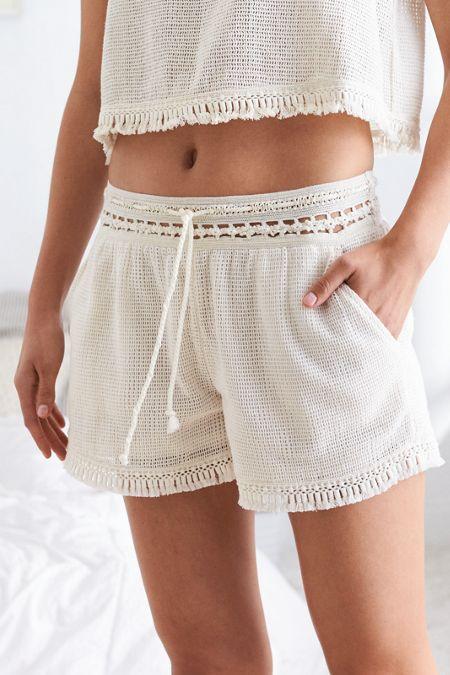 Aerie Woven Fringe Trim Short