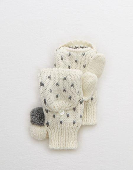 Aerie Convertible Pom Mittens