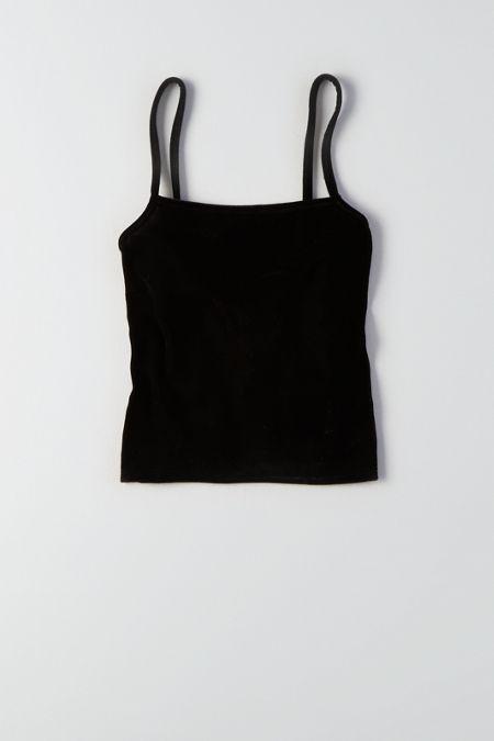 American Eagle Outfitters Don't Ask Why Velvet Cropped Tank