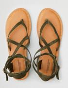 American Eagle Outfitters Ae Suede Ankle Wrap Thong Sandal