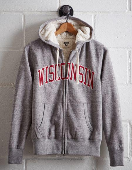 Tailgate Men's Wisconsin Sherpa Hoodie