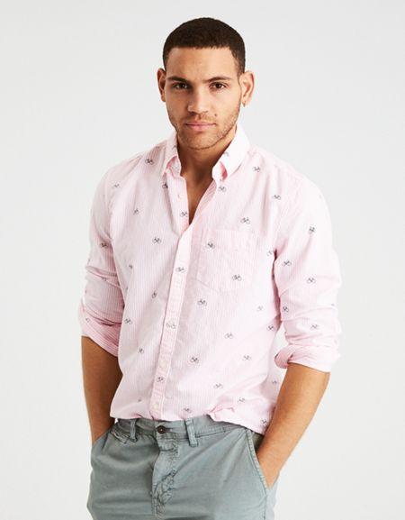 American Eagle Outfitters Ae Classic Oxford Button Down Shirt