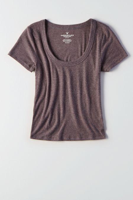 American Eagle Outfitters Ae Soft & Sexy Plush Shrunken T-shirt