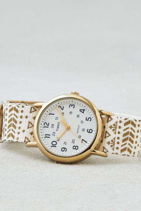 American Eagle Outfitters Timex Cream Reversible Weekender? Watch