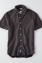 American Eagle Outfitters Ae Short Sleeve Pattern Oxford Shirt