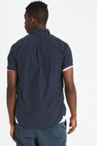 American Eagle Outfitters Ae Print Short Sleeve Poplin Shirt